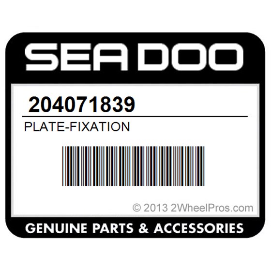Sea-Doo 204071839 Plate-Fixation