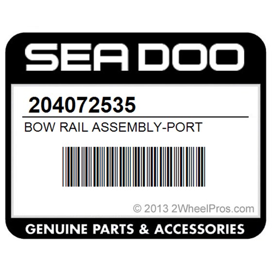 Sea-Doo 204072535 Bow Rail Assembly-Port