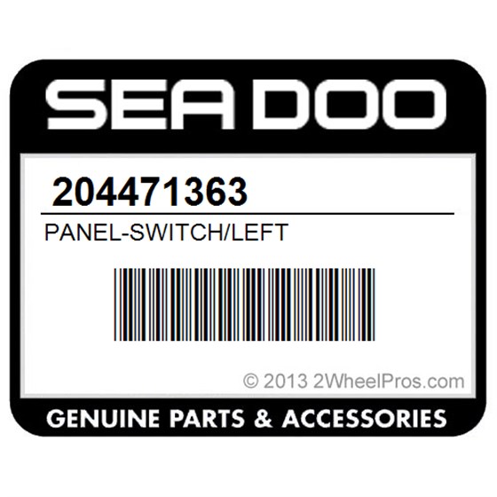 Sea-Doo 204471363 Panel-Switch/Left