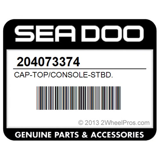 Sea-Doo 204073374 Cap-Top/Console-Stbd.
