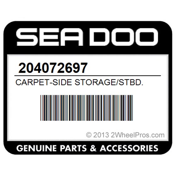 Sea-Doo 204072697 Carpet-Side Storage/Stbd.