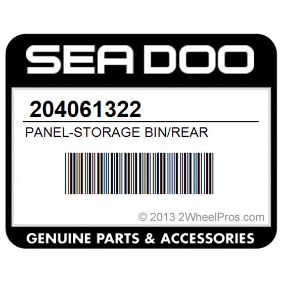 Sea-Doo 204061322 Panel-Storage Bin/Rear