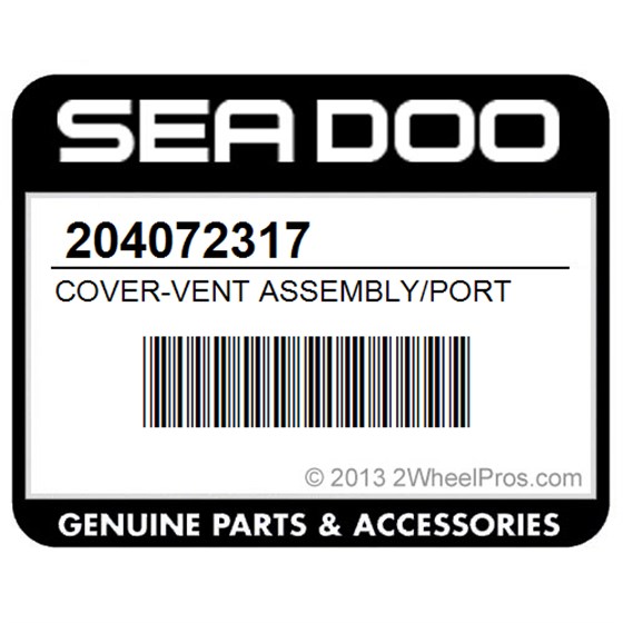 Sea-Doo 204072317 Cover-Vent Assembly/Port