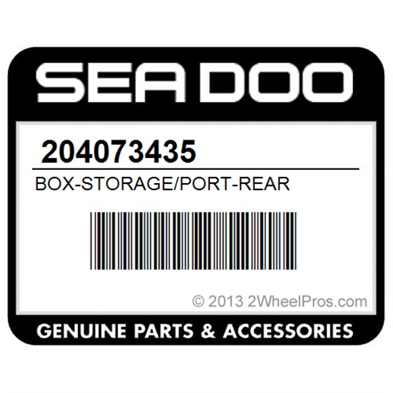 Sea-Doo 204073435 Box-Storage/Port-Rear