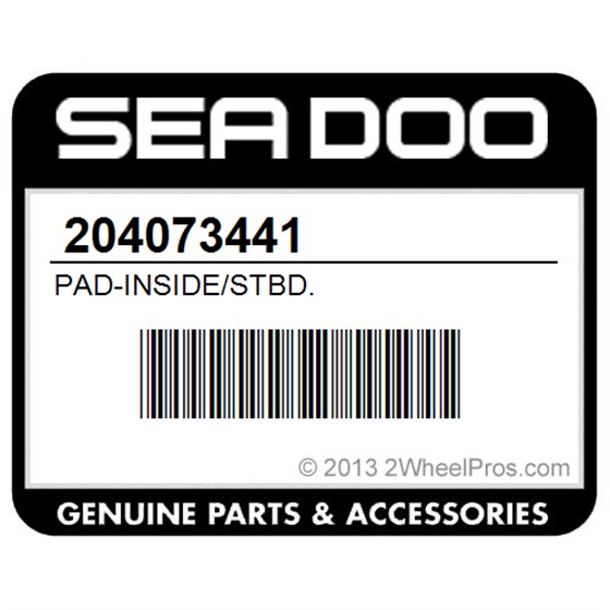 Sea-Doo 204073441 Pad-Inside/Stbd.