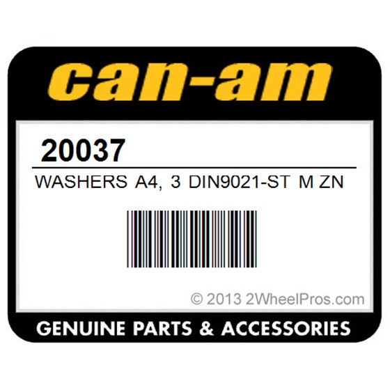Can-Am 20037 Washers A4, 3 Din9021-St M Zne(1=10Pcs)