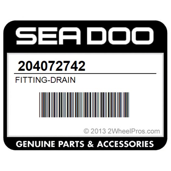 Sea-Doo 204072742 Fitting-Drain