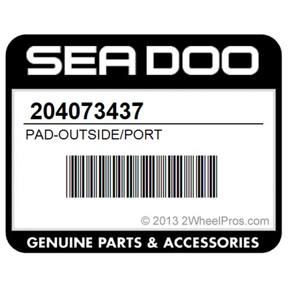Sea-Doo 204073437 Pad-Outside/Port