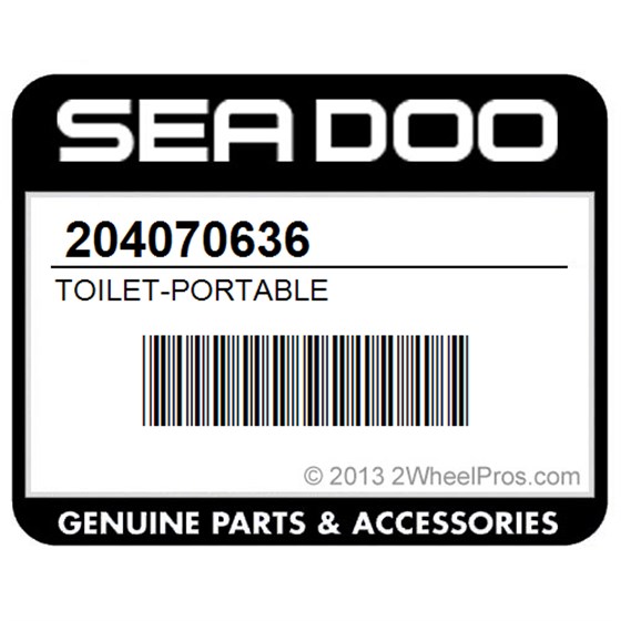 Sea-Doo 204070636 Toilet-Portable