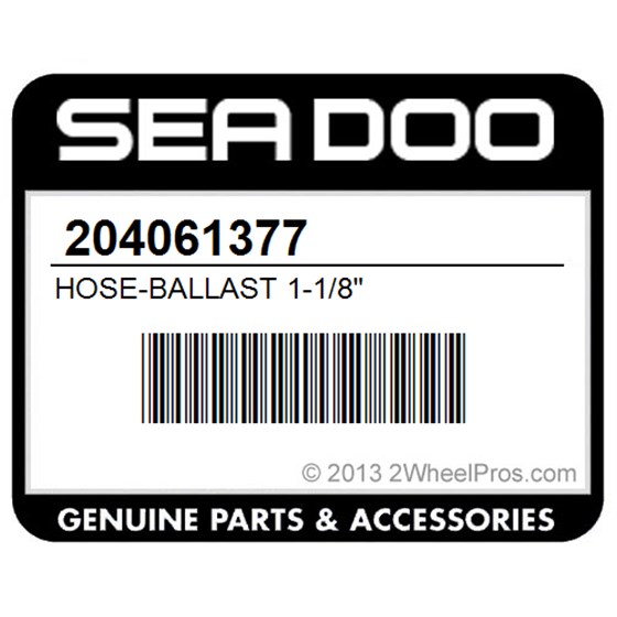 Sea-Doo 204061377 Hose-Ballast 1-1/8"