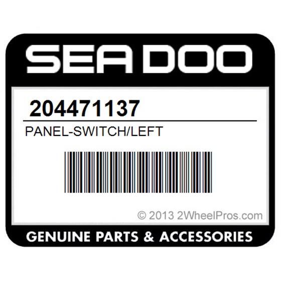 Sea-Doo 204471137 Panel-Switch/Left