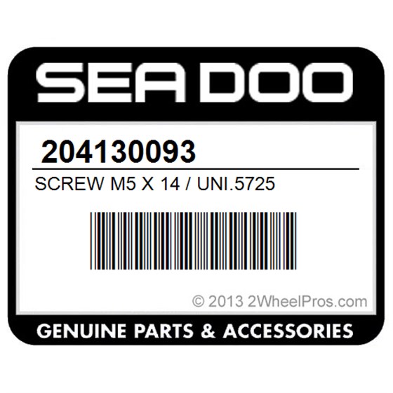 Sea-Doo 204130093 Screw M5 X 14 / Uni.5725