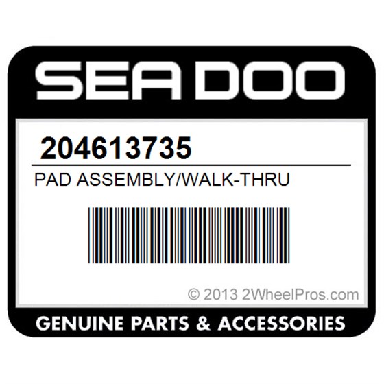 Sea-Doo 204613735 Pad Assembly/Walk-Thru