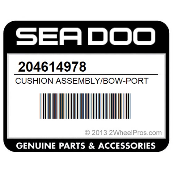 Sea-Doo 204614978 Cushion Assembly/Bow-Port