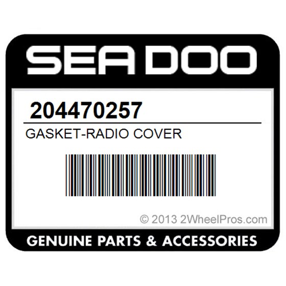 Sea-Doo 204470257 Gasket-Radio Cover
