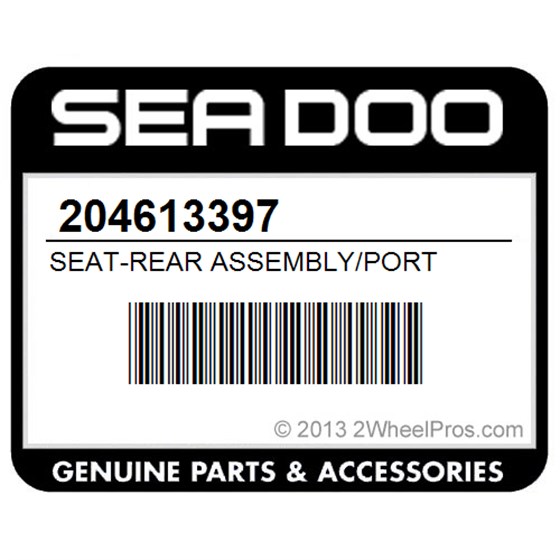 Sea-Doo 204613397 Seat-Rear Assembly/Port