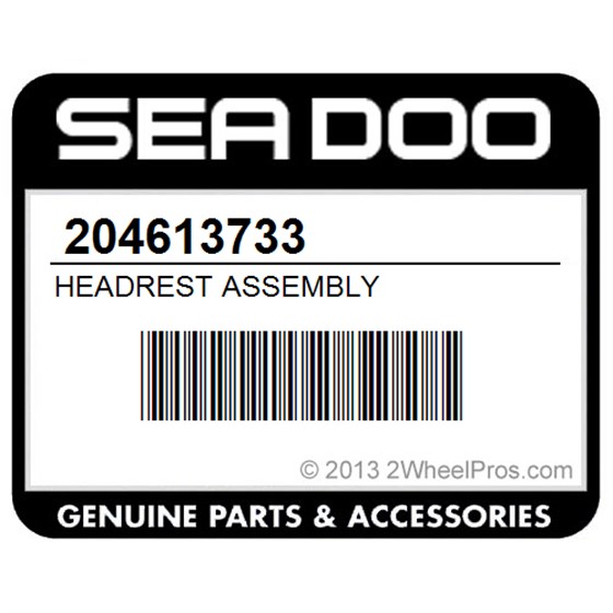 Sea-Doo 204613733 Headrest Assembly