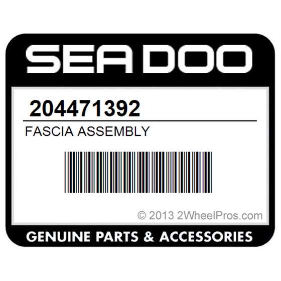 Sea-Doo 204471392 Fascia Assembly
