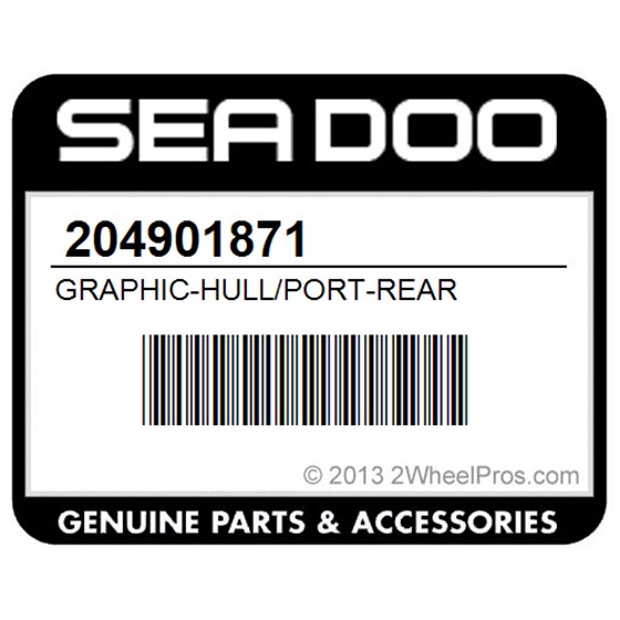 Sea-Doo 204901871 Graphic-Hull/Port-Rear