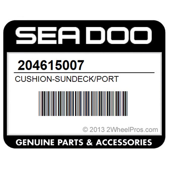 Sea-Doo 204615007 Cushion-Sundeck/Port