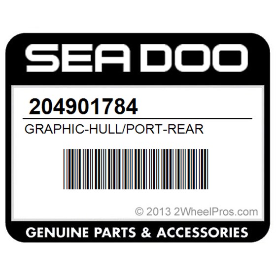 Sea-Doo 204901784 Graphic-Hull/Port-Rear