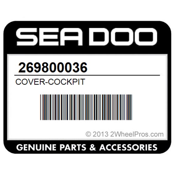 Sea-Doo 269800036 Cover-Cockpit
