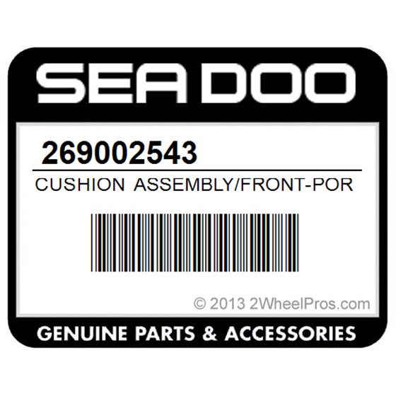 Sea-Doo 269002543 Cushion Assembly/Front-Port