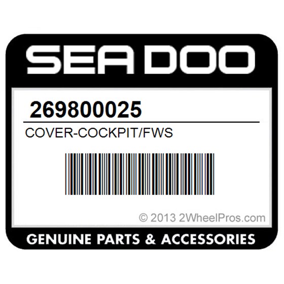 Sea-Doo 269800025 Cover-Cockpit/Fws