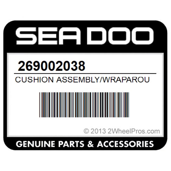 Sea-Doo 269002038 Cushion Assembly/Wraparound-Stbd