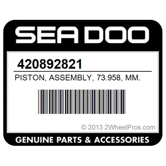 Sea-Doo 420892821 Piston, Assembly, 73.958, Mm.