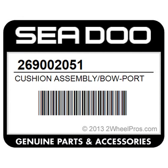 Sea-Doo 269002051 Cushion Assembly/Bow-Port