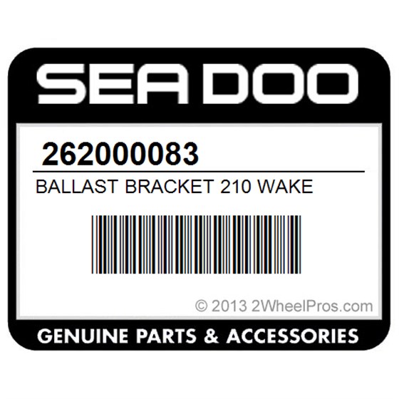 Sea-Doo 262000083 Ballast Bracket 210 Wake
