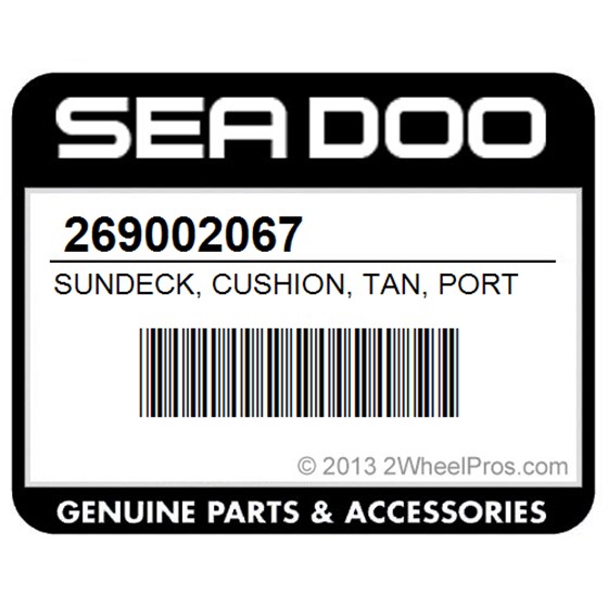 Sea-Doo 269002067 Sundeck, Cushion, Tan, Port