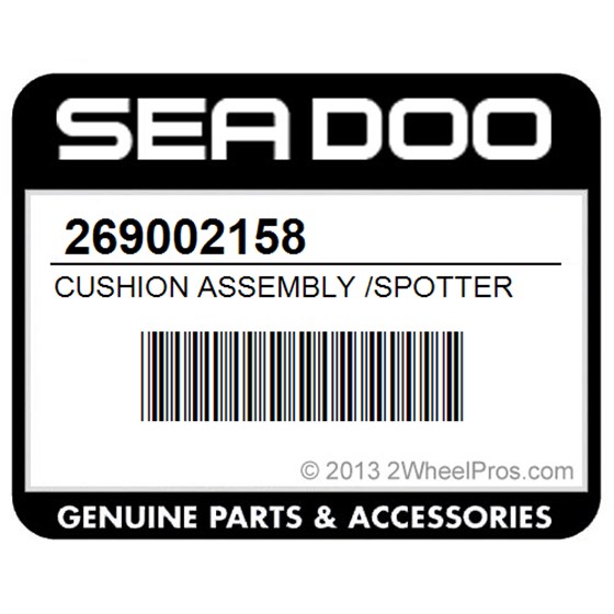 Sea-Doo 269002158 Cushion Assembly /Spotter