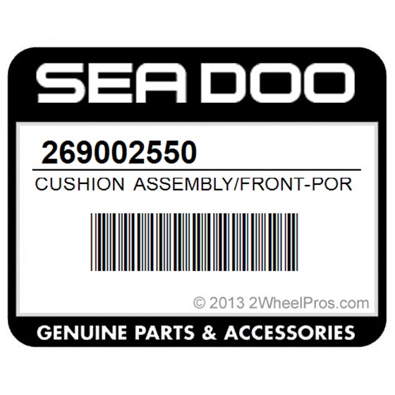 Sea-Doo 269002550 Cushion Assembly/Front-Port