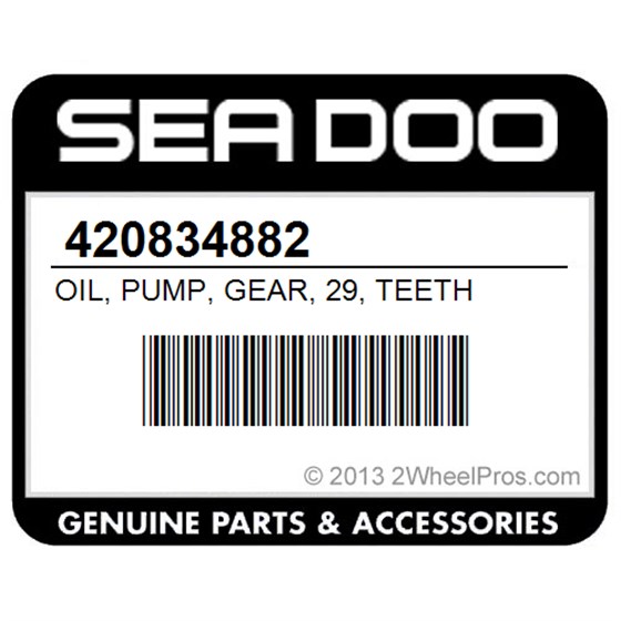 Sea-Doo 420834882 Oil, Pump, Gear, 29, Teeth