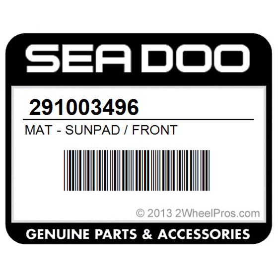Sea-Doo 291003496 Mat - Sunpad / Front