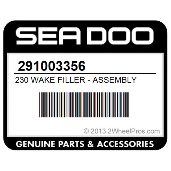 Sea-Doo 291003356 230 Wake Filler - Assembly