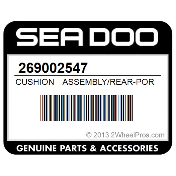 Sea-Doo 269002547 Cushion  Assembly/Rear-Port
