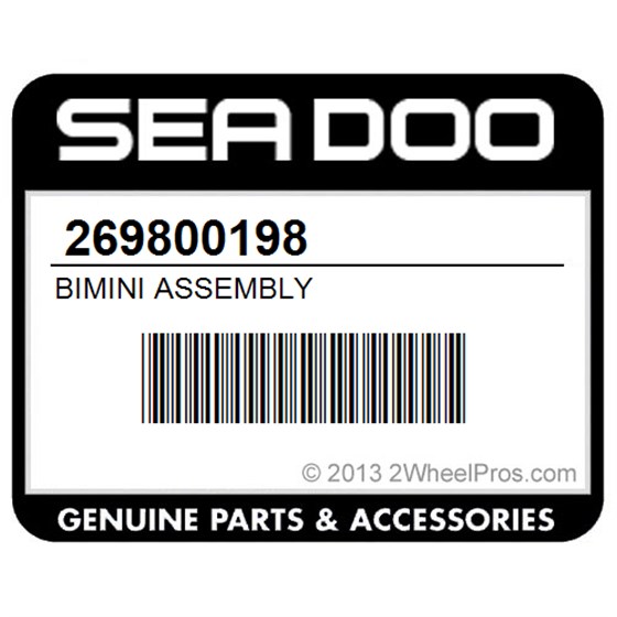 Sea-Doo 269800198 Bimini Assembly
