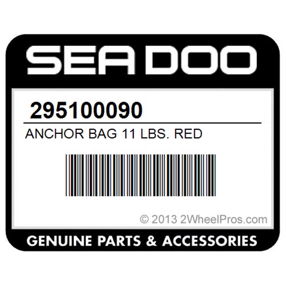 Sea-Doo 295100090 Anchor Bag 11 Lbs. Red