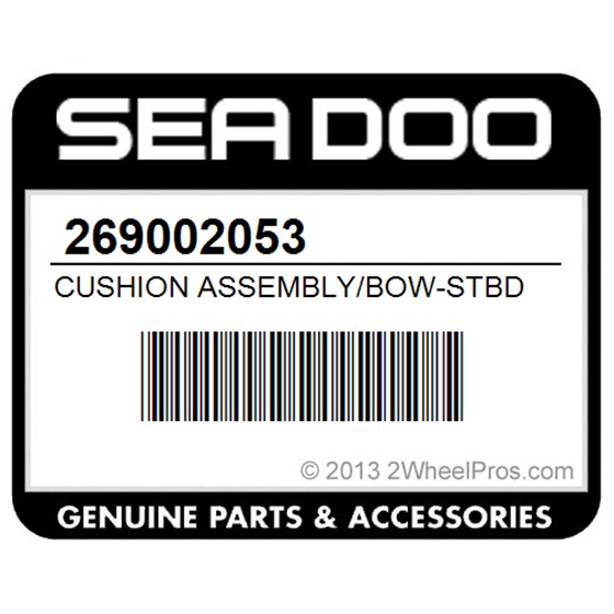 Sea-Doo 269002053 Cushion Assembly/Bow-Stbd