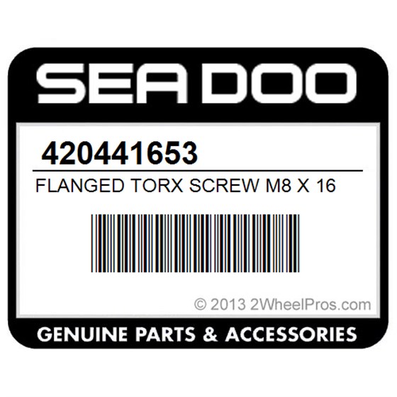 Sea-Doo 420441653 Flanged Torx Screw M8 X 16