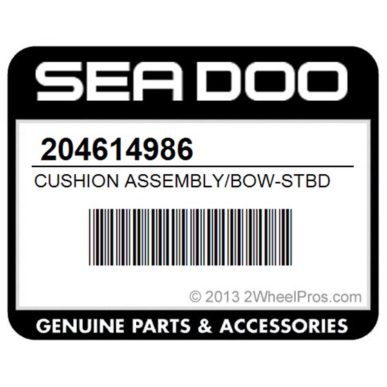 Sea-Doo 204614986 Cushion Assembly/Bow-Stbd