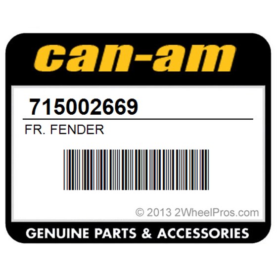 Can-Am 715002669 Fr. Fender