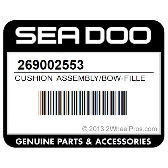 Sea-Doo 269002553 Cushion Assembly/Bow-Filler