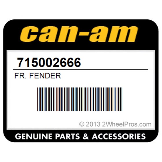 Can-Am 715002666 Fr. Fender