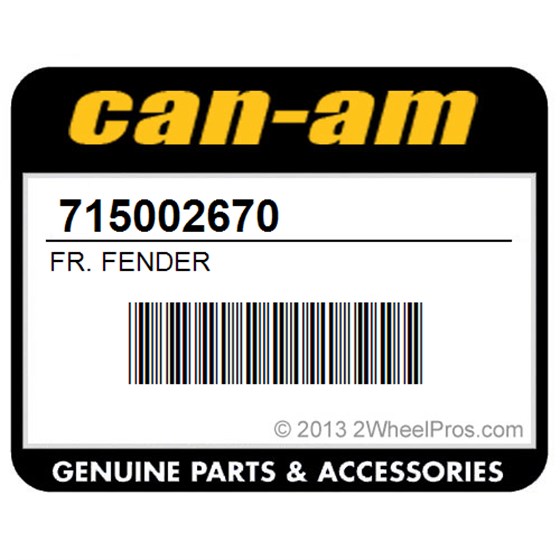 Can-Am 715002670 Fr. Fender