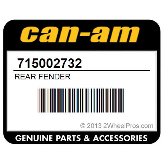 Can-Am 715002732 Rear Fender