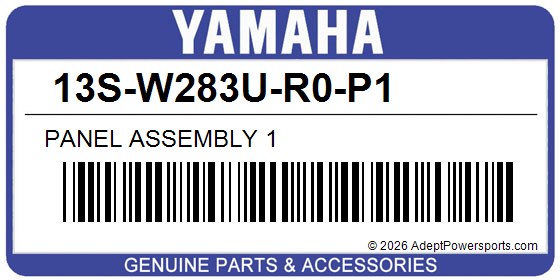 Yamaha 13S-W283U-R0-P1 Panel Assembly 1